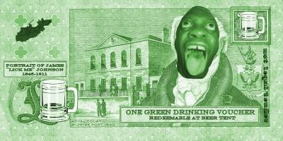 green drinking voucher front